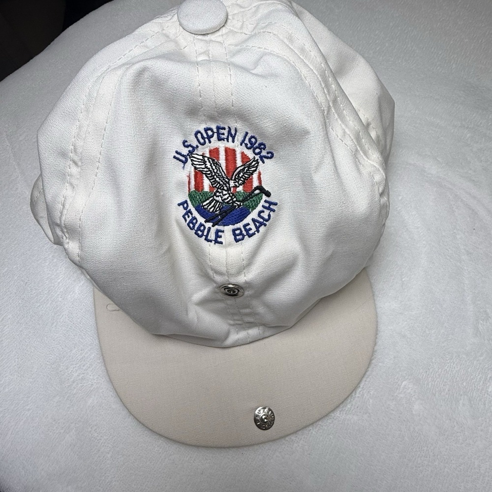 Vintage 1982 US Open Pebble Beach Golf Hat Cap Made USA Cali Fame Snapback - Picture 4 of 7